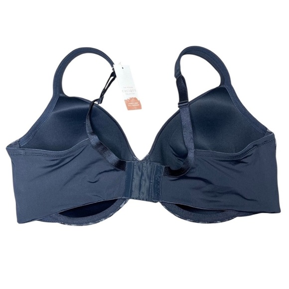 NWT Cacique Lightly Lined Underwire Full Coverage Bra Blue Lace Size 46D - Picture 2 of 14